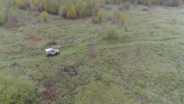 SUV Rides on the Field