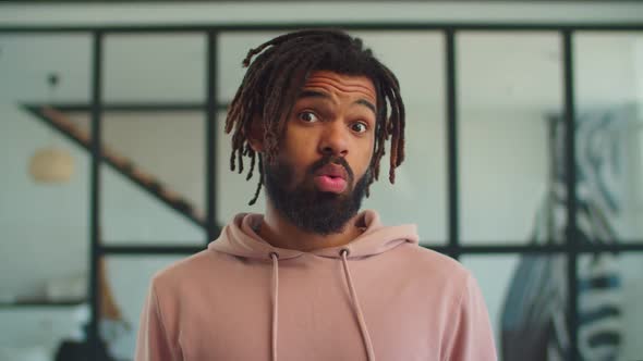 African American Man with Astonished Expression alt