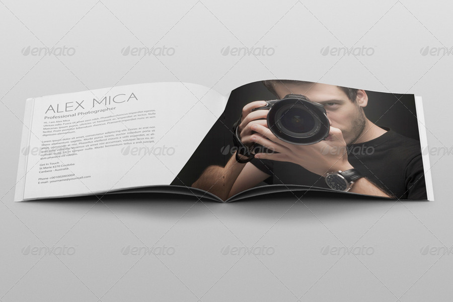 18 Pages Photography Portfolio or Photo Album, Print Templates