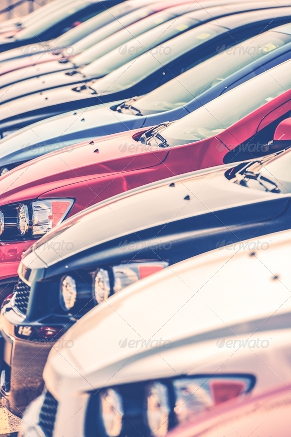 Cars in Dealer Stock - Stock Photo - Images