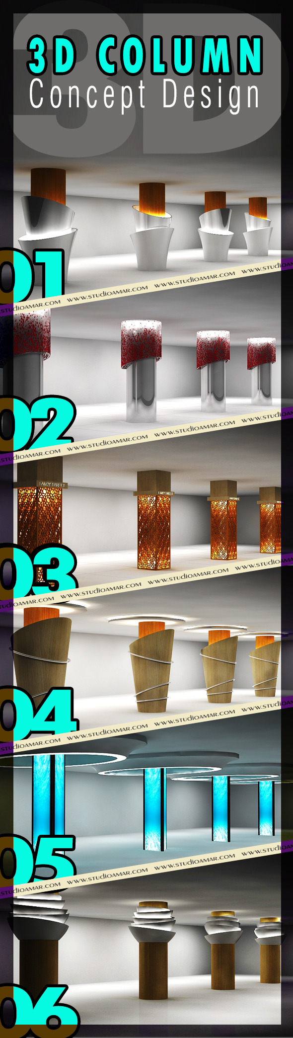 3D Column Concept - 3Docean 8485805