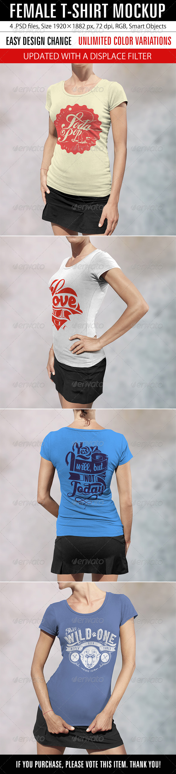 Female T-Shirt Mockup