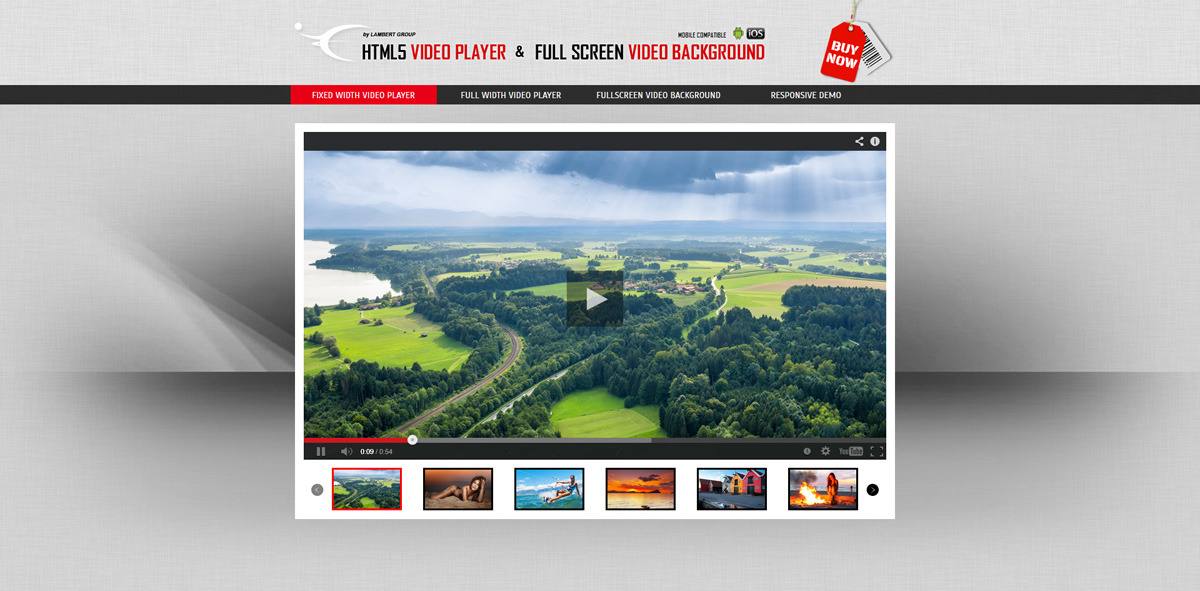HTML5 Video Player & FullScreen Video Background by LambertGroup |  CodeCanyon
