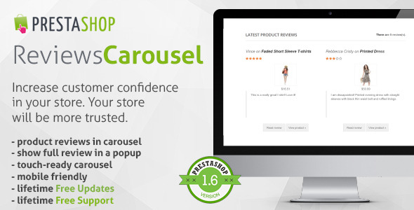 PrestaShop Reviews Carousel - CodeCanyon 8494242