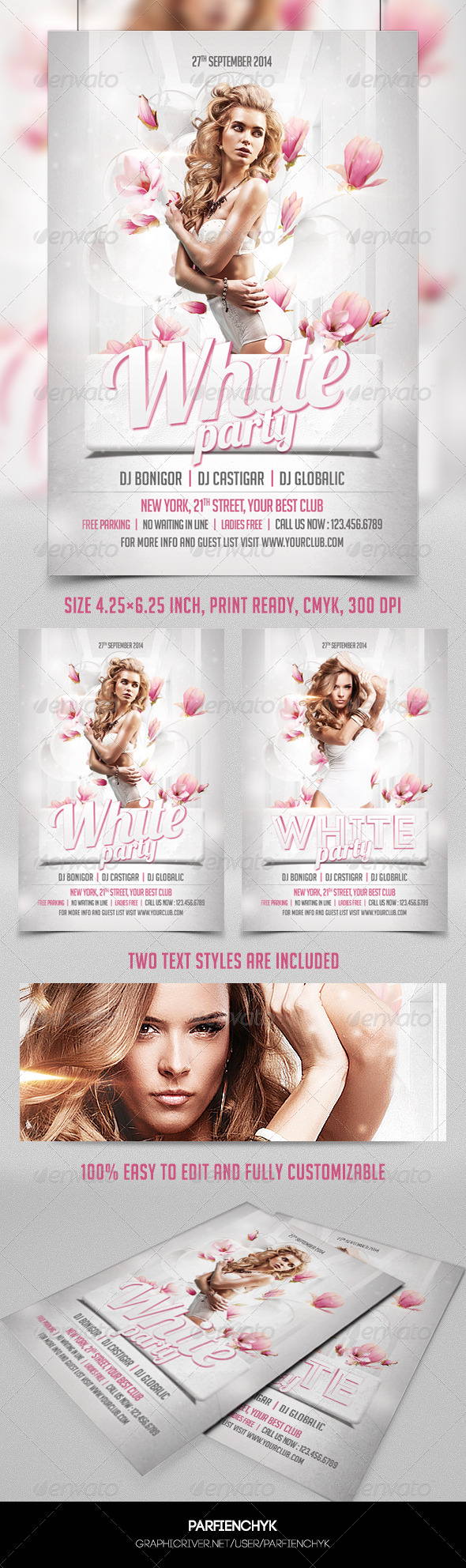 White Party Template - Clubs & Parties Events