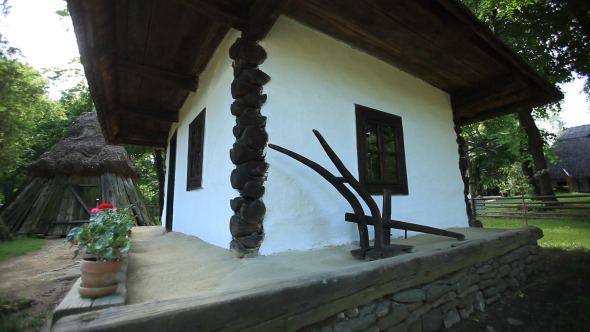Old Traditional House Made From Clay And Stone