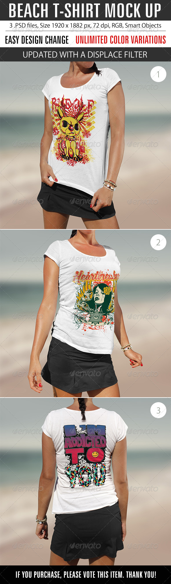 Beach T-Shirt Mock Up