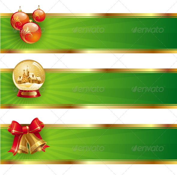 Christmas Banners With Holidays Symbols - Christmas Seasons/Holidays