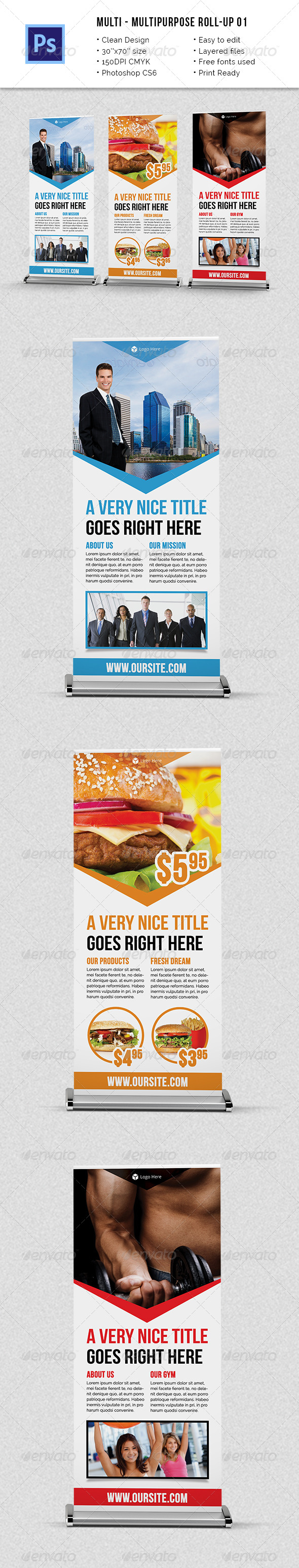 Multi - Multipurpose Roll-up 01 - Signage Print Templates