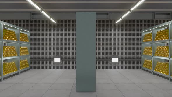 Storage of gold in bank - 4k 3d animation alt