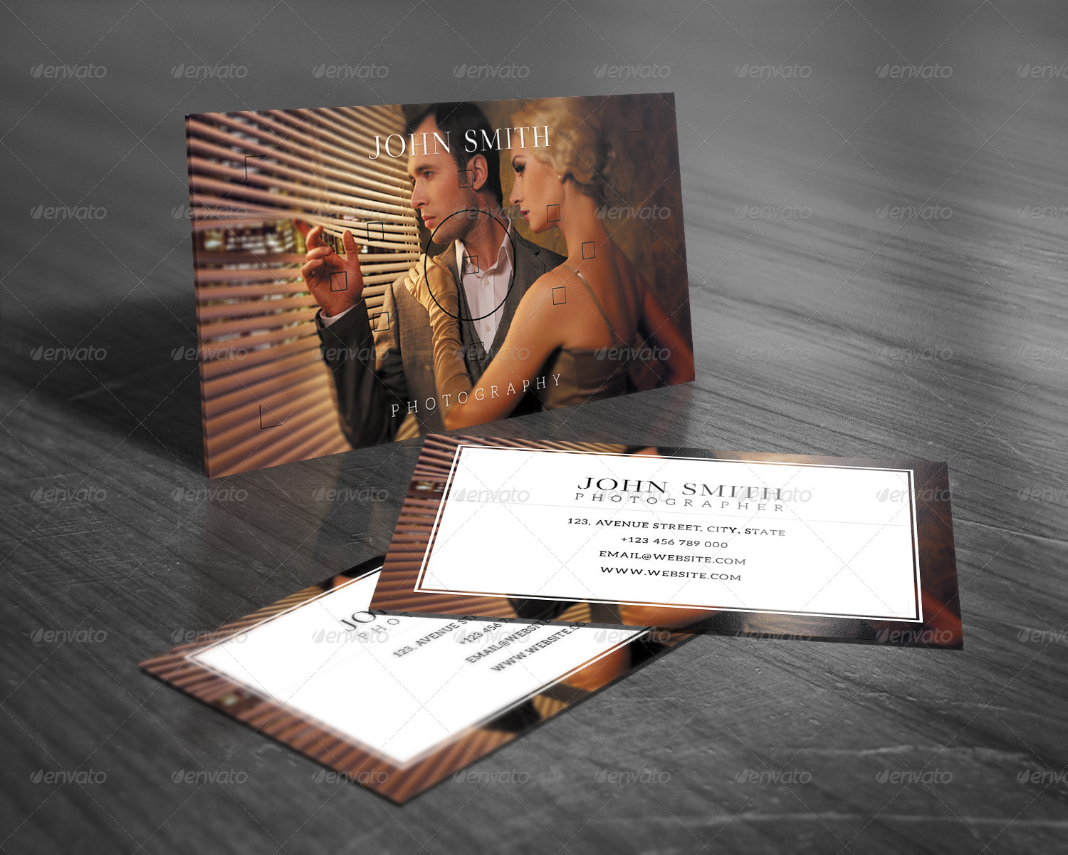 Chic Graphy Business Card With Viewfinder By