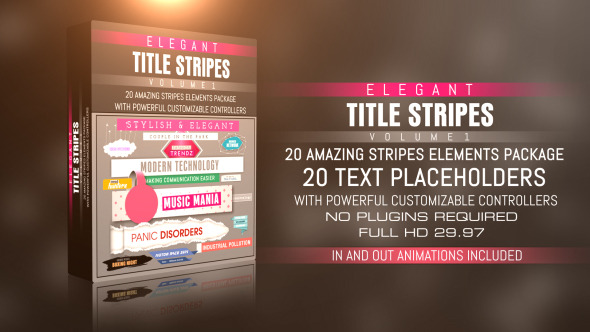 Elegant Title Stripes - VideoHive 8516424