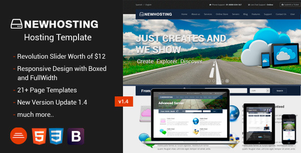 NewHosting - Responsive - ThemeForest 5123028