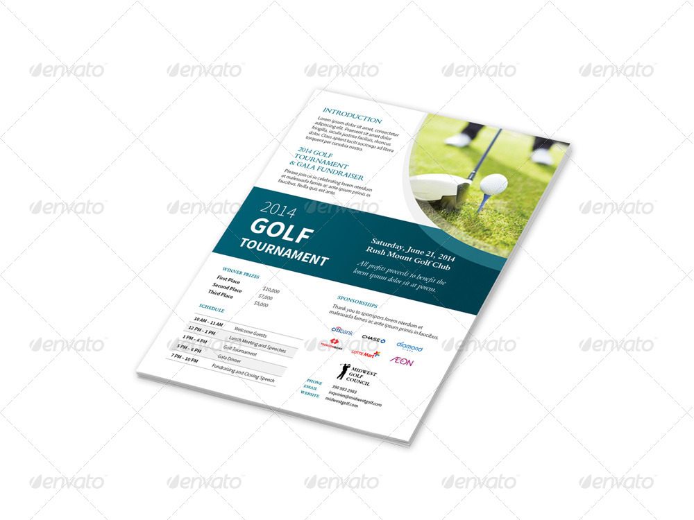 Golf Tournament Print Bundle, Print Templates | GraphicRiver