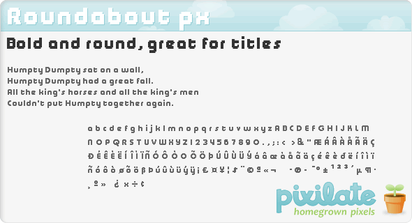 Roundabout px - Sans-Serif Fonts