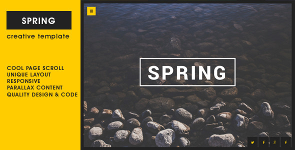 Spring - Creative One Page Template