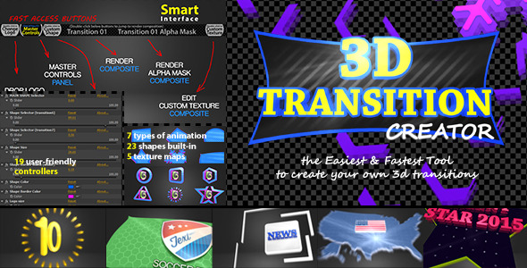 3D Transition Creator - VideoHive 8468651