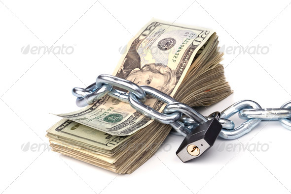 Chained up money - Stock Photo - Images