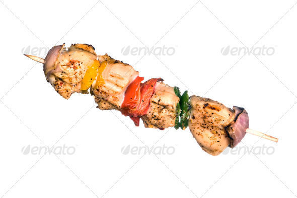 Chicken kebob - Stock Photo - Images