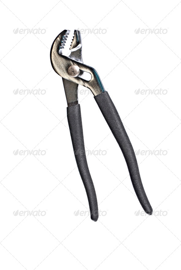 New pliers isolated on a white background - Stock Photo - Images