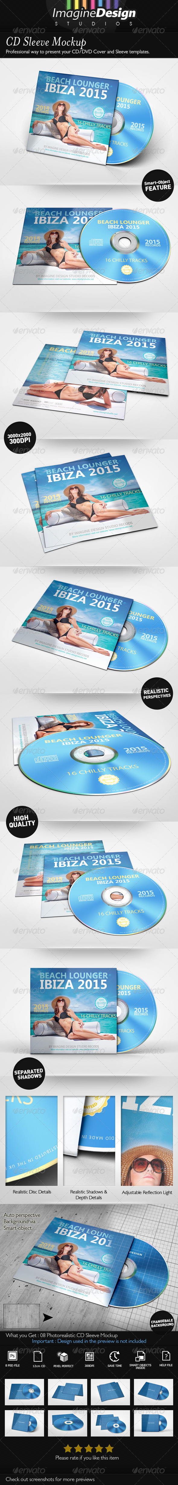 CD Sleeve Mockup - Discs Packaging