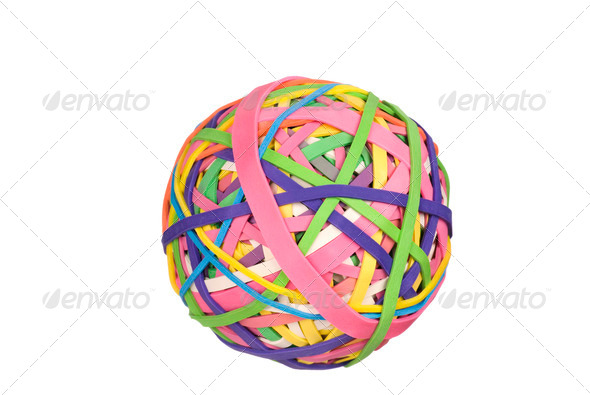 Rubber band ball - Stock Photo - Images