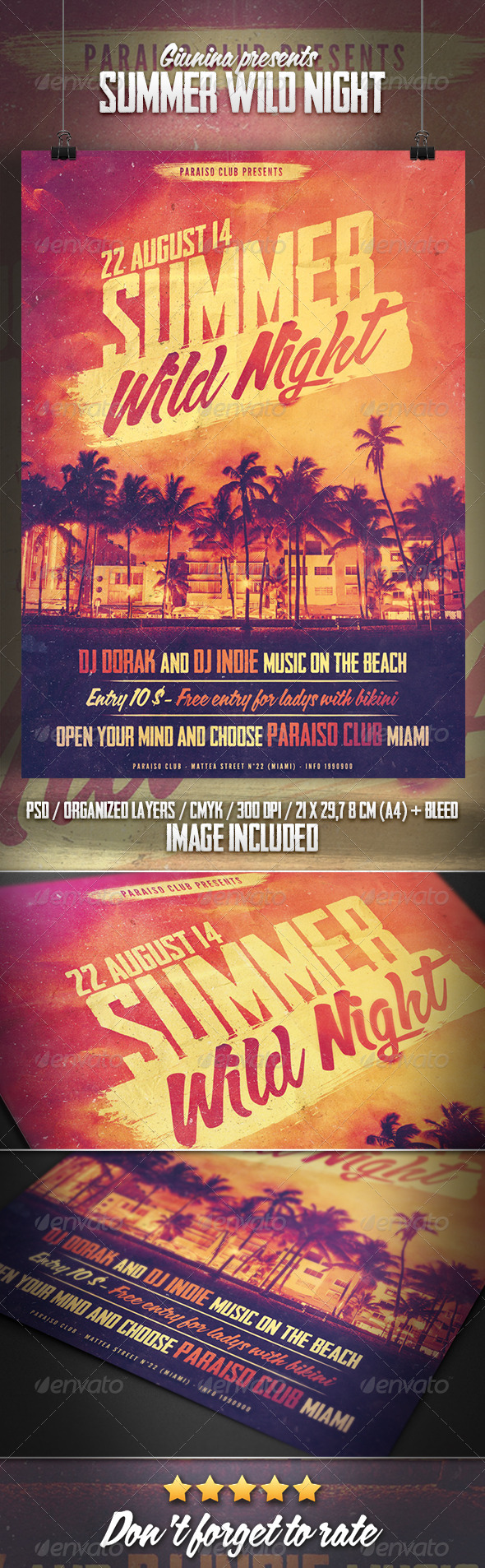 Summer Wild Night Flyer/Poster - Print Templates