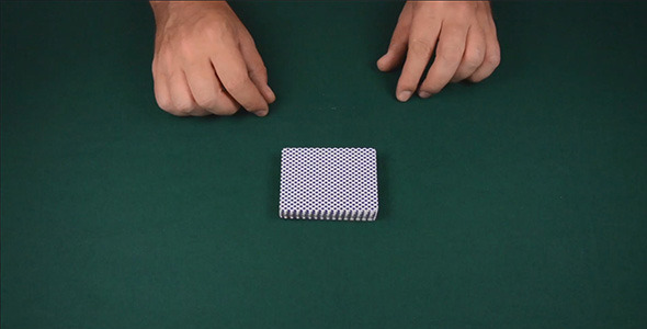 Hands Shuffling Deck of Cards 