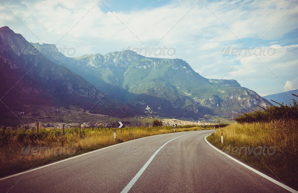 road in mountains - Stock Photo - Images
