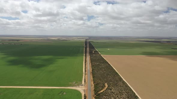 Farmland Fields, Hyden, Western Australia Aerial 4K Drone