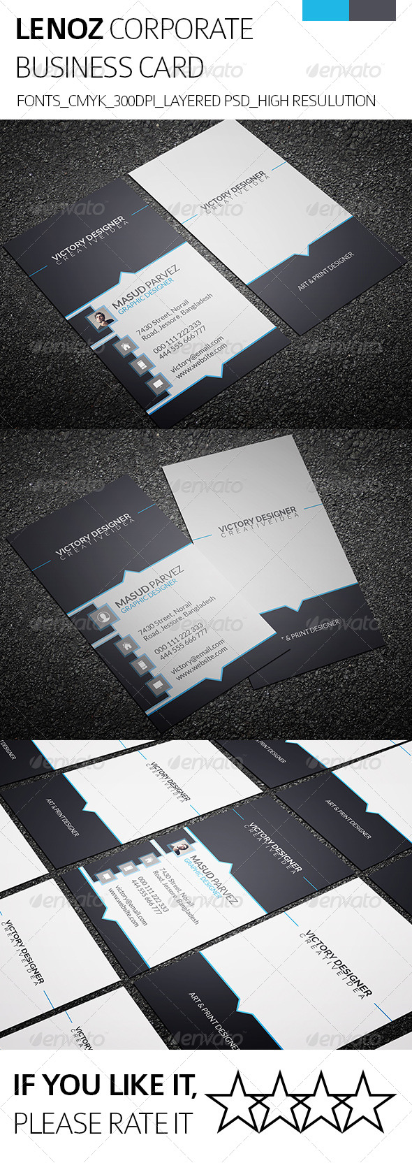 Lenoz & Corporate Business Card - Corporate Business Cards