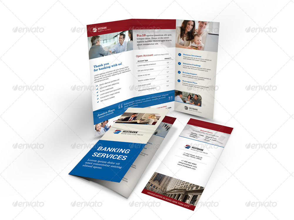 bank trifold brochure by mike pantone graphicriver college brochure template