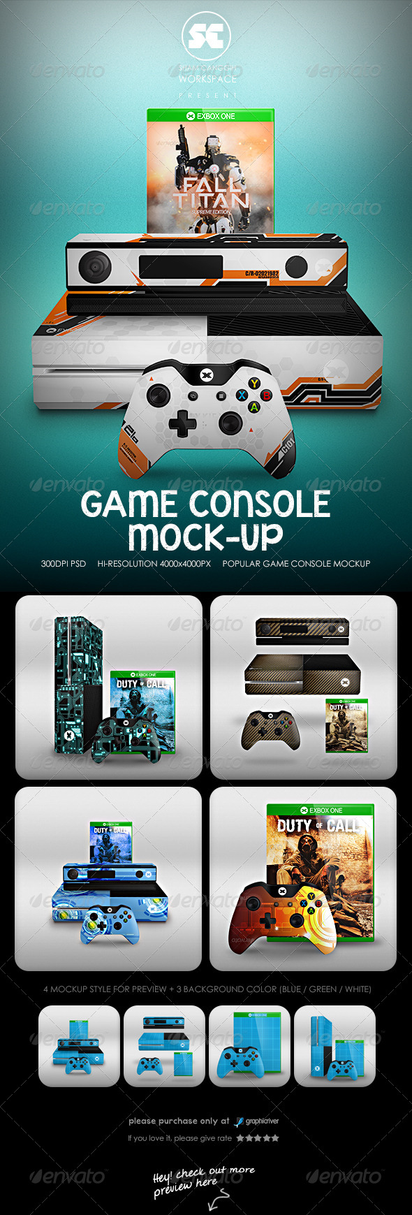 Download Game Console Mock-Up by shamcanggih | GraphicRiver