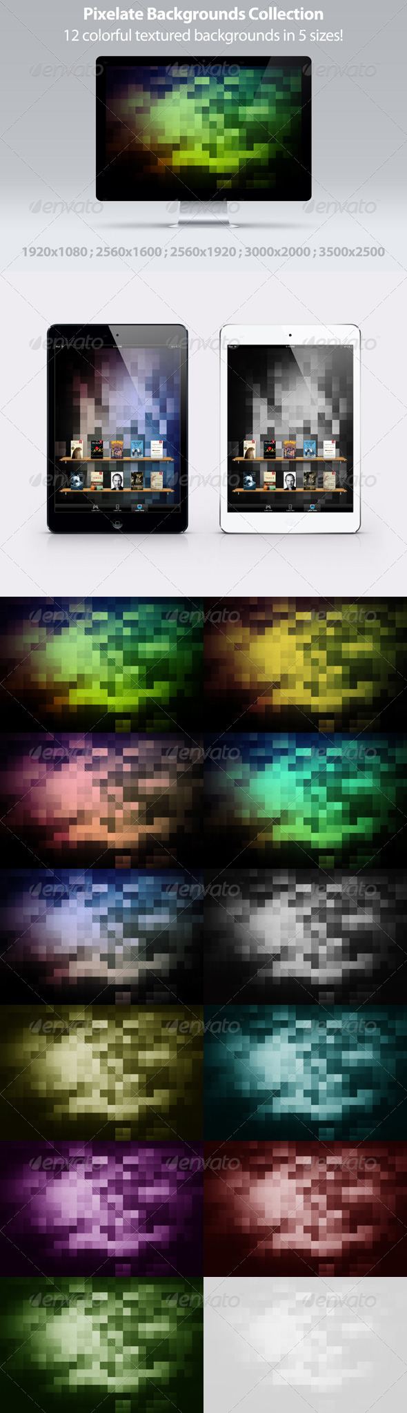 Bright Pixels Web Backgrounds Collection - Abstract Backgrounds