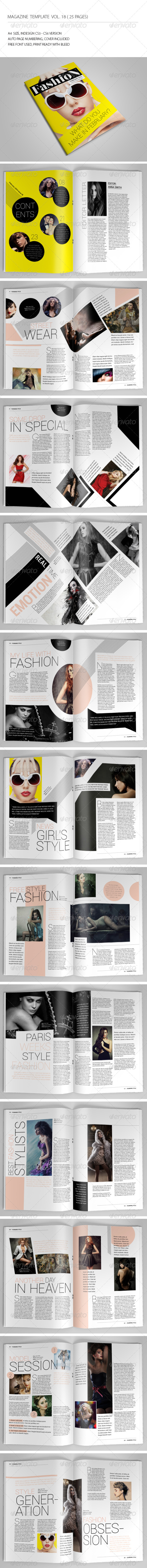 25 Pages Fashion Magazine Vol18 - Magazines Print Templates