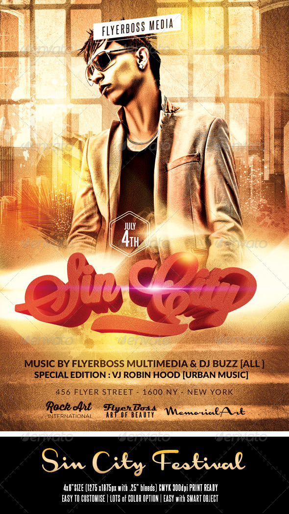 Sin City Flyer - Events Flyers