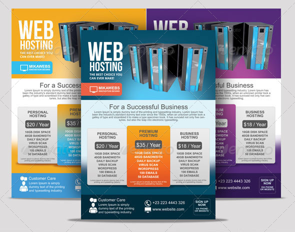 web hosting flyer template website flyer template