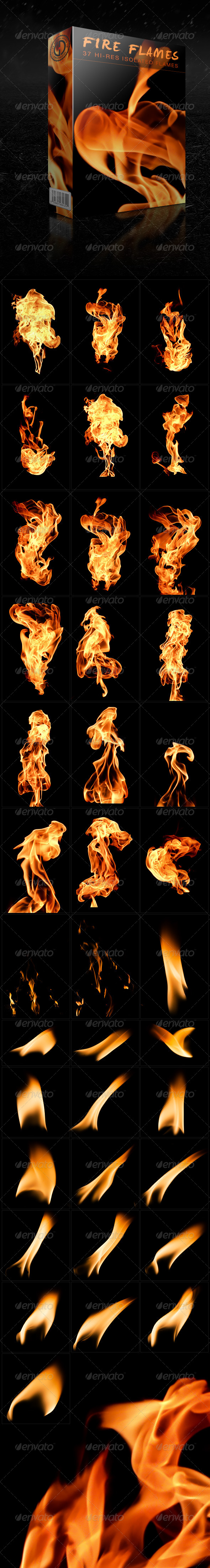 Isolated Fire Flames - Isolated Objects