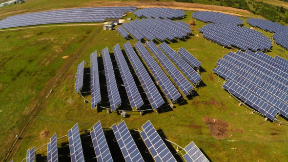 Aerial View Of Photovoltaic Solar Units 3