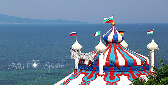 Circus Tent Near The Sea