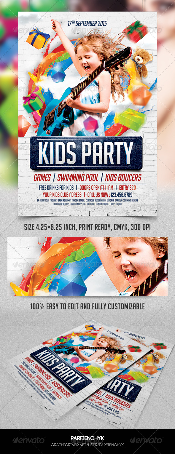 kids flyer template