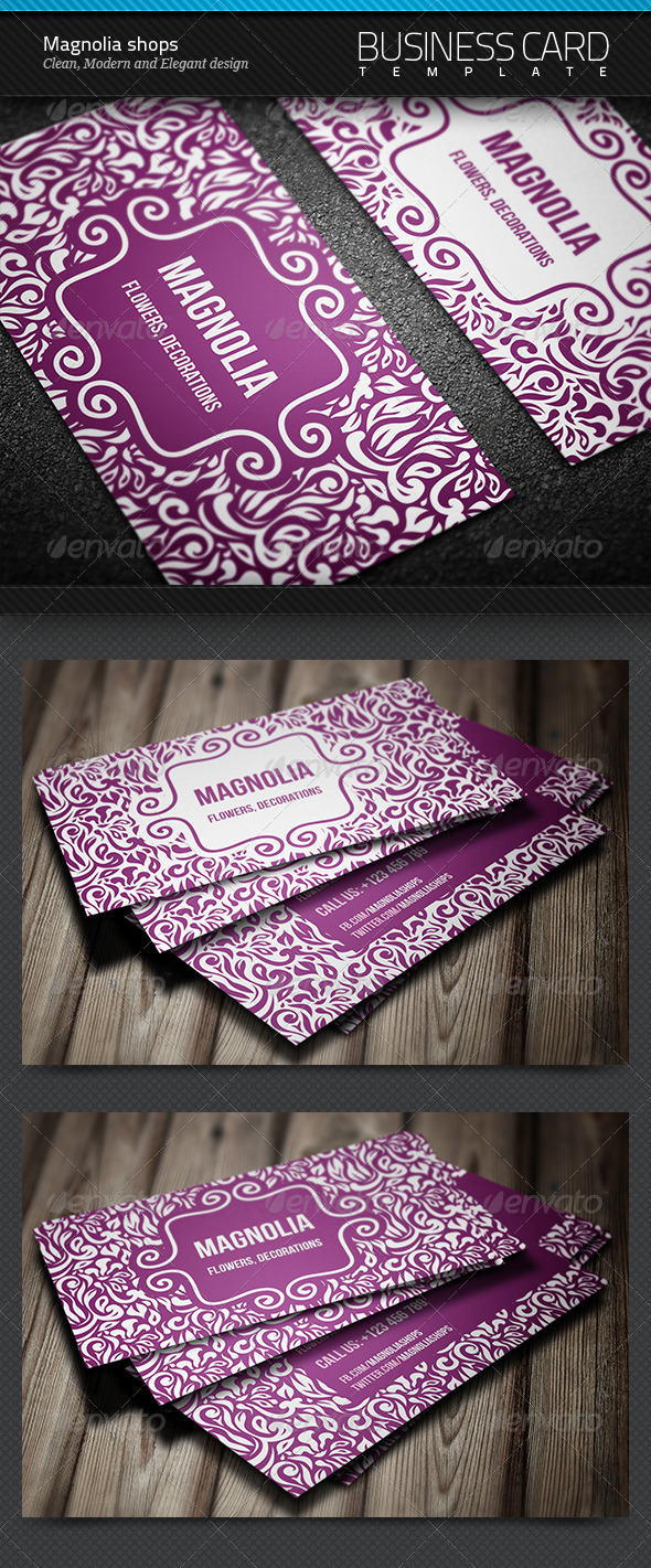 Magnolia Shops Business Card - Creative Business Cards