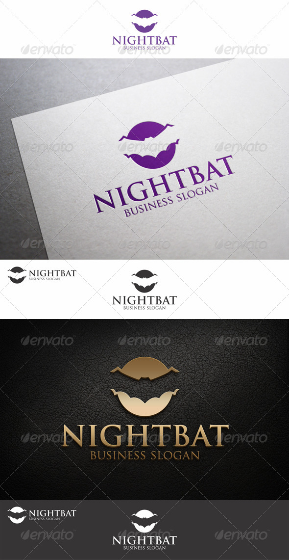 Night Bat Creative Logo Template