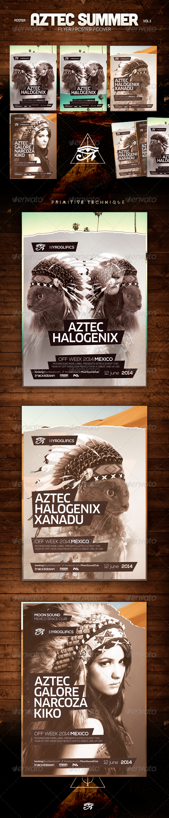 Aztec Summer Flyer - Clubs & Parties Events