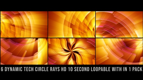 Dynamic Tech Circle Rays Pack Orange V01 alt