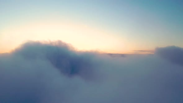  Flight through the moving cloudscape. Texture of clouds. Panoramic view. Clouds in motion	
