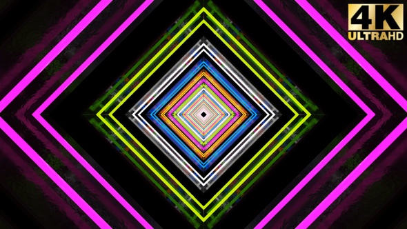 Colorful Neon Endless Tunnel 7 Pack 4k