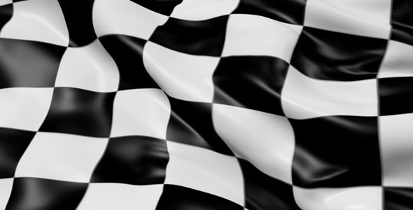 Checkered Racing Flag With Pole Transition Wipe