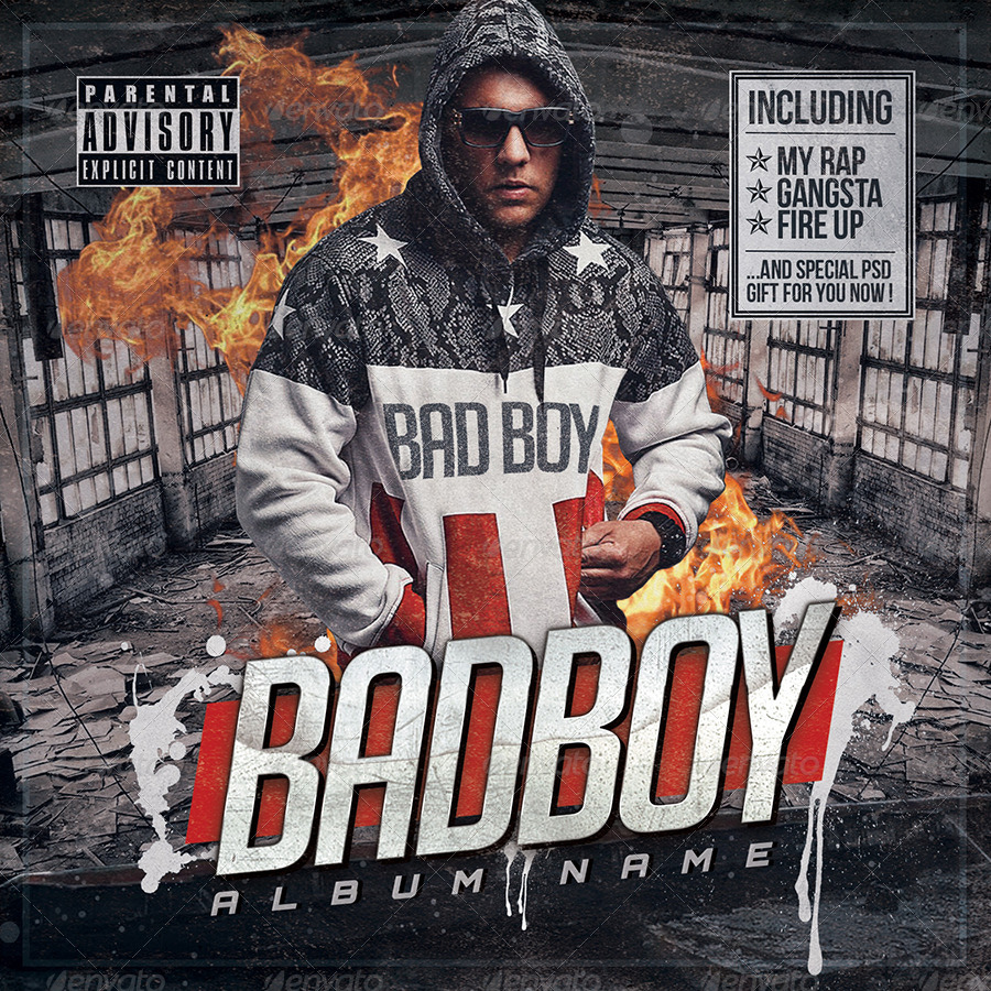 Mixtape Cover Template PSD Bad Boy by Badkidd | GraphicRiver