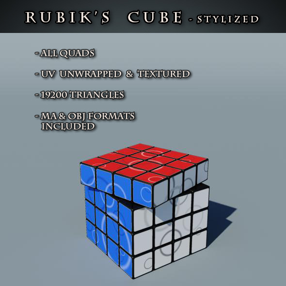 Rubixs Cube Stylized - 3Docean 8611172